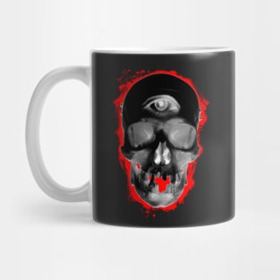 Inverted Digital Art Illuminati Skull Mug